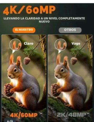 Cámara Caza Solar WiFi 4K 60MP
