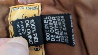 Chaqueta de piel ovino auténtica