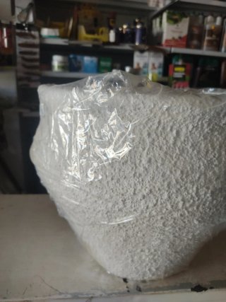 Maceta Coco Relieve Blanca