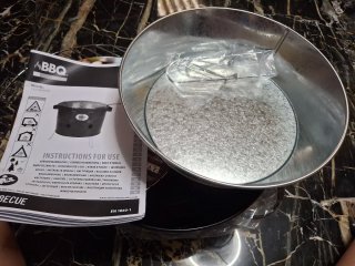 Barbacoa BBQ Portátil Negra y Plateada
