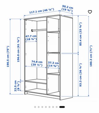 Armario 3 puertas Ikea blanco