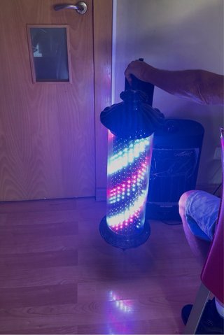 Pirulo de barbería con luces LED