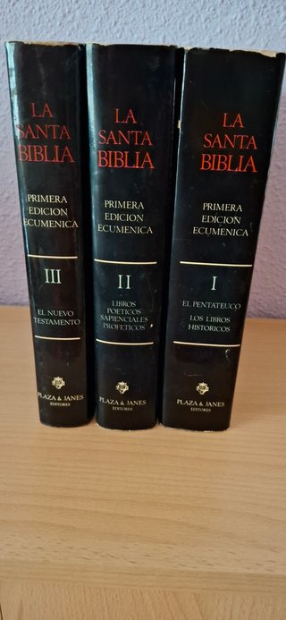 Primera edición Ecuménica Santa Biblia 3 tomos