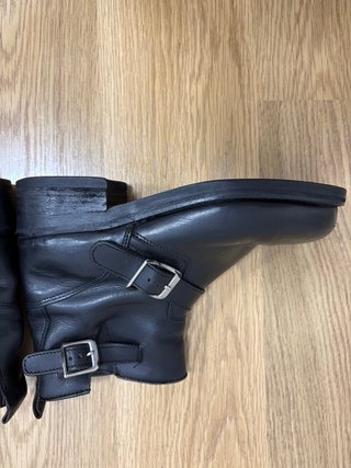 Botas moteras piel negras estética, custom