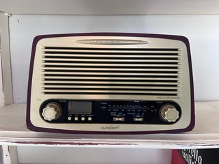 Radio Vintage Sunstech Beige/Morado