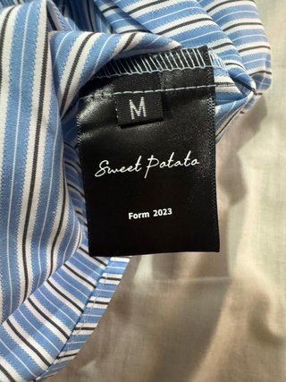 Camisa Syna World Rayas Azules Talla M