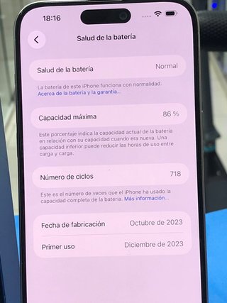 Iphone 15 pro max 256gb 86%