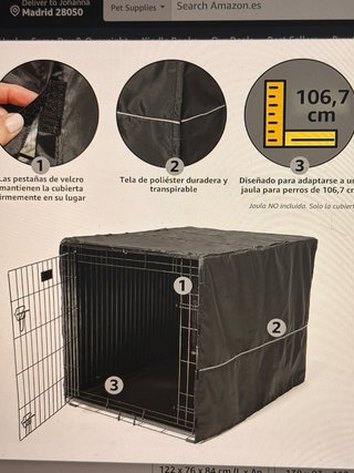 Funda para jaula perros grandes 110x74x77cm