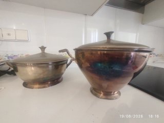 Dos soperas de alpaca