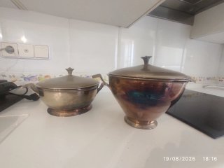 Dos soperas de alpaca