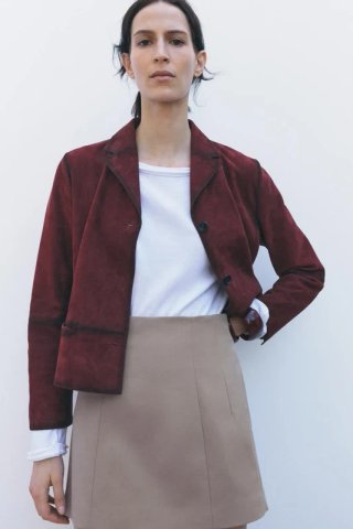 Falda Zara Talla M Nueva Beige