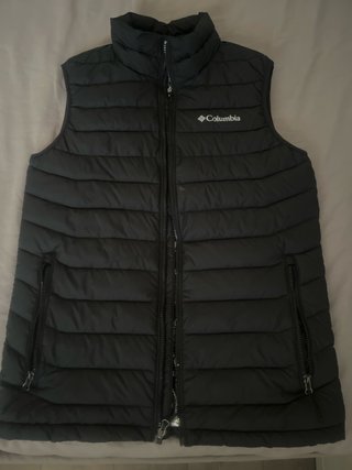 Chaleco Columbia Negro Sin Capucha
