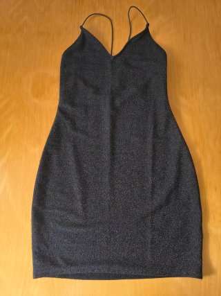 Vestido fiesta H&M negro brilli brilli Talla S