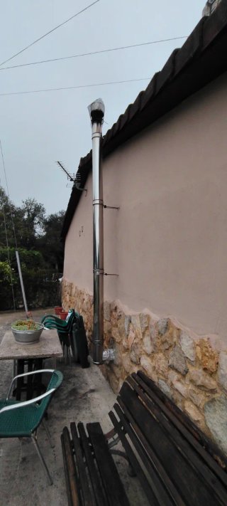Chimenea de pellets metálica