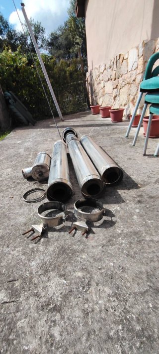 Chimenea de pellets metálica