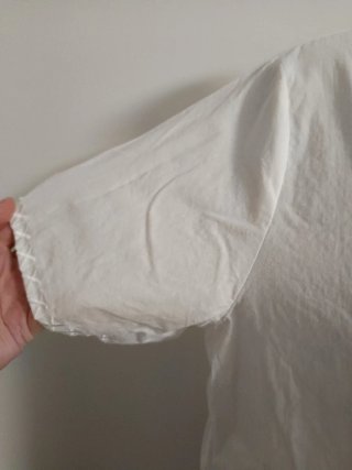 Blusa blanca mujer manga corta