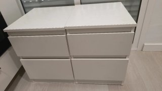 Cómoda KULLEN IKEA 2 cajones blanca