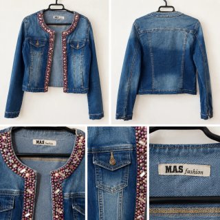Casaca vaquera MAS fashion con pedrería