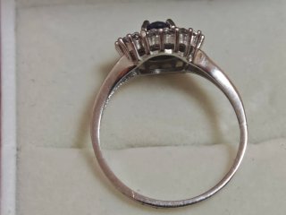 Anillo Plata Ley Tanzanita Natural Azul