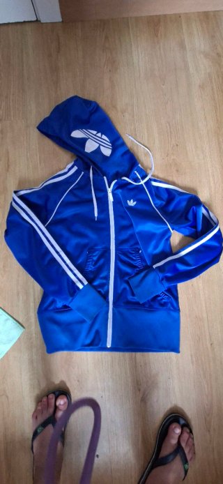 Chaqueta Adidas Azul con Capucha