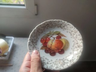 5 Platitos Porcelana Santa Clara Frutas