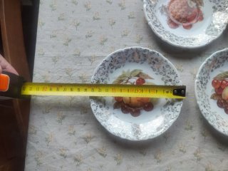 5 Platitos Porcelana Santa Clara Frutas