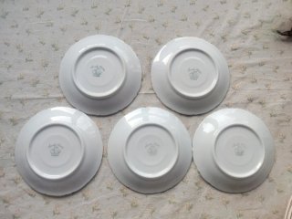 5 Platitos Porcelana Santa Clara Frutas