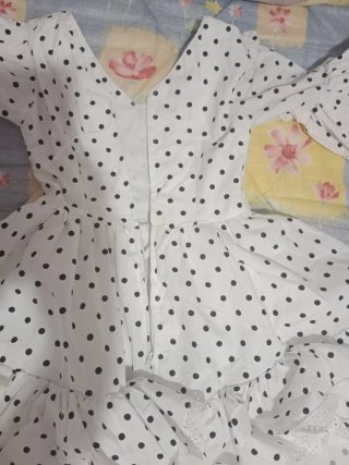 Traje Flamenca Niña Lunares.110cm.largo 29cintura