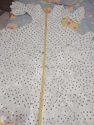 Traje Flamenca Niña Lunares.110cm.largo 29cintura