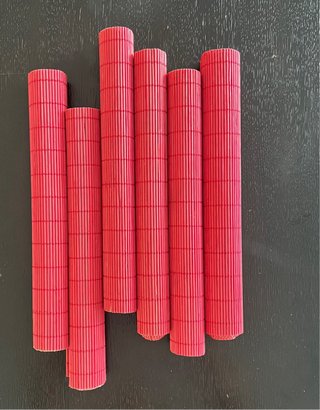 Conjunto 6 individuais de mesa bambu