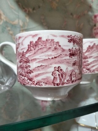 Juego 6 tazas vintage inglesas