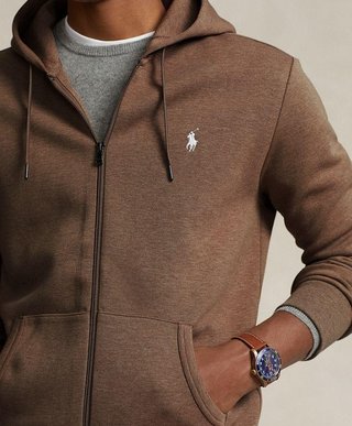 Sudadera Ralph Lauren Marrón con Cremallera