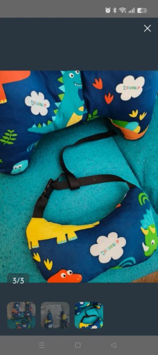Cojín infantil de viaje dinosaurios
