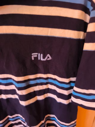 Polo Fila a rayas azul y blanco