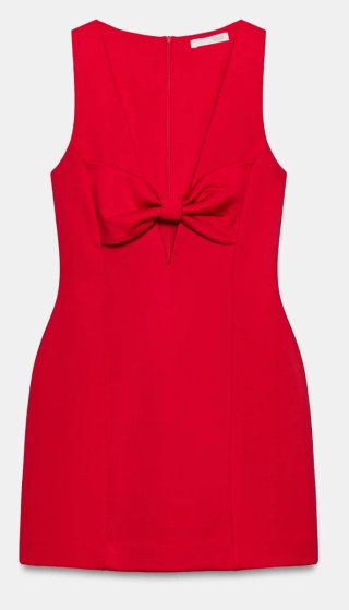 Vestido Rojo Zara Lazo