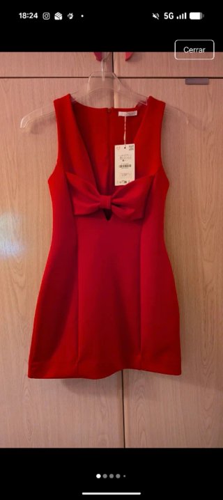 Vestido Rojo Zara Lazo