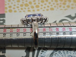 Anillo Plata Ley Tanzanita Gigante