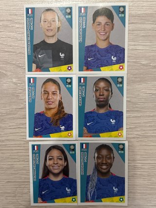 6 Cromos FRA Mundial Femenino 2023