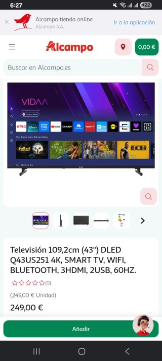 Televisión QLive 45 4K Smart TV