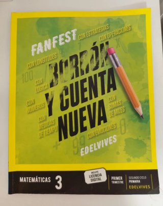 Libro matemáticas 3 Primaria Edelvives