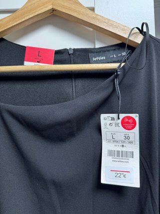 Vestido negro Lefties manga larga talla L