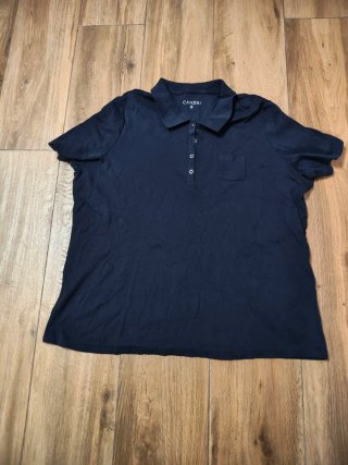 5 Polos Canda Mujer Talla XXXL Rayas Azul