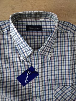 Camisa Cuadros Hombre Manga Corta Shenshi Talla M