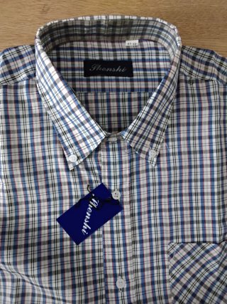 Camisa Cuadros Hombre Manga Corta Shenshi Talla M
