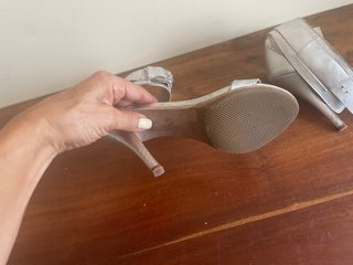 Sandalias Mango plateadas talla 36