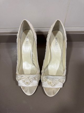 Zapatos de boda tacón blanco