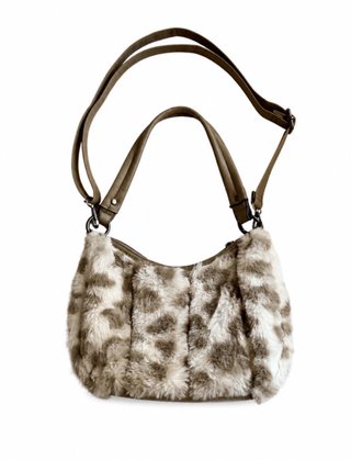 Bolso leopardo beige y marrón