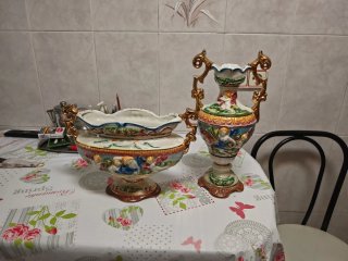 Centro de mesa y jarrón decorativo