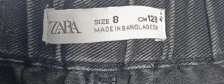 Pantalón corto niña gris desgastado