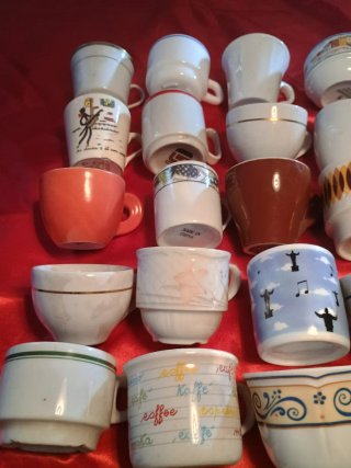 Set  35 Tazzine Caffè Porcellana Multicolore